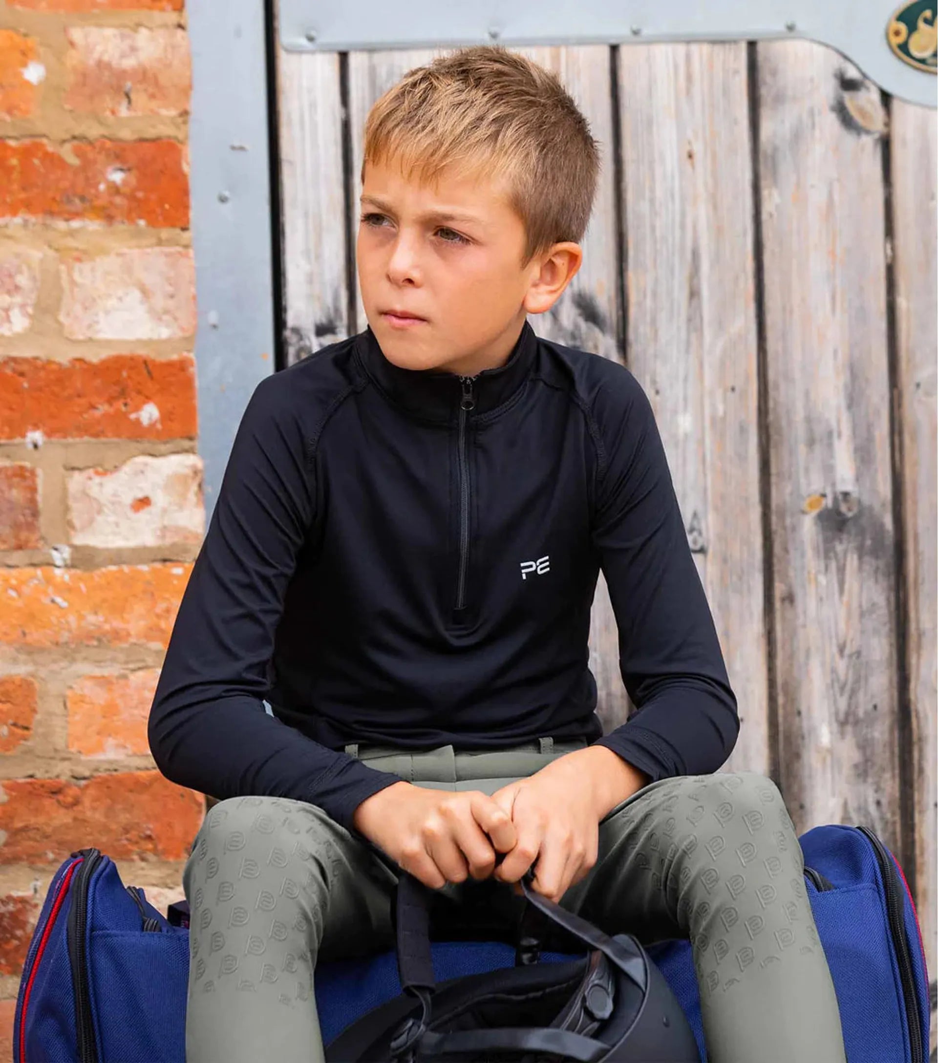 Premier Equine Artax Kids Base Layer Black Age 13-14