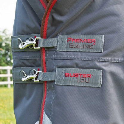 Premier Equine Buster 150g Turnout Rug 6'9" - No Neck Cover - Grey