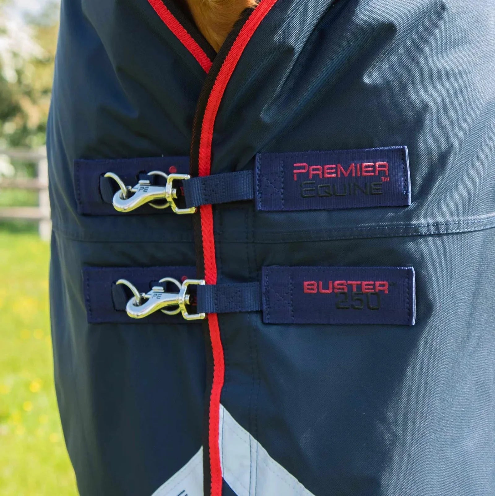 Premier Equine Buster 250g Turnout Rug with Classic Neck Cover Navy