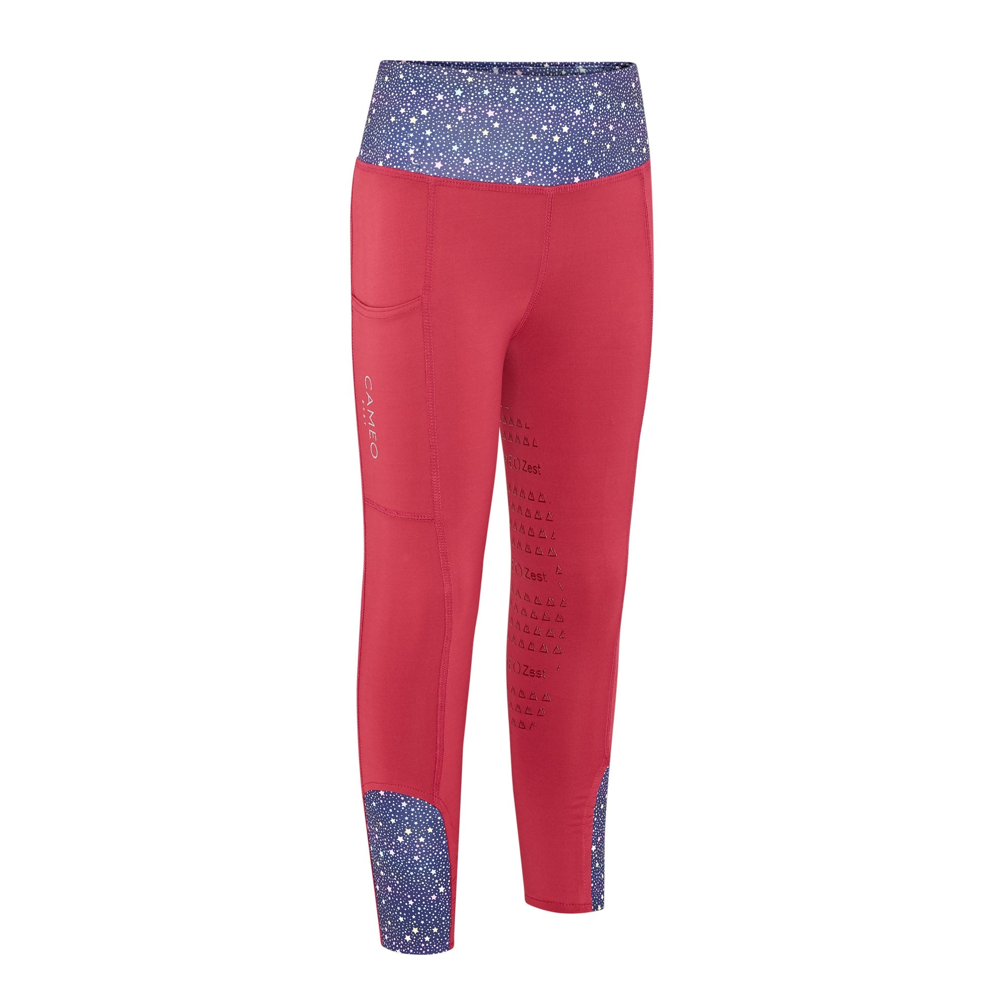 Cameo Junior Zest Riding Tights Berry Stars