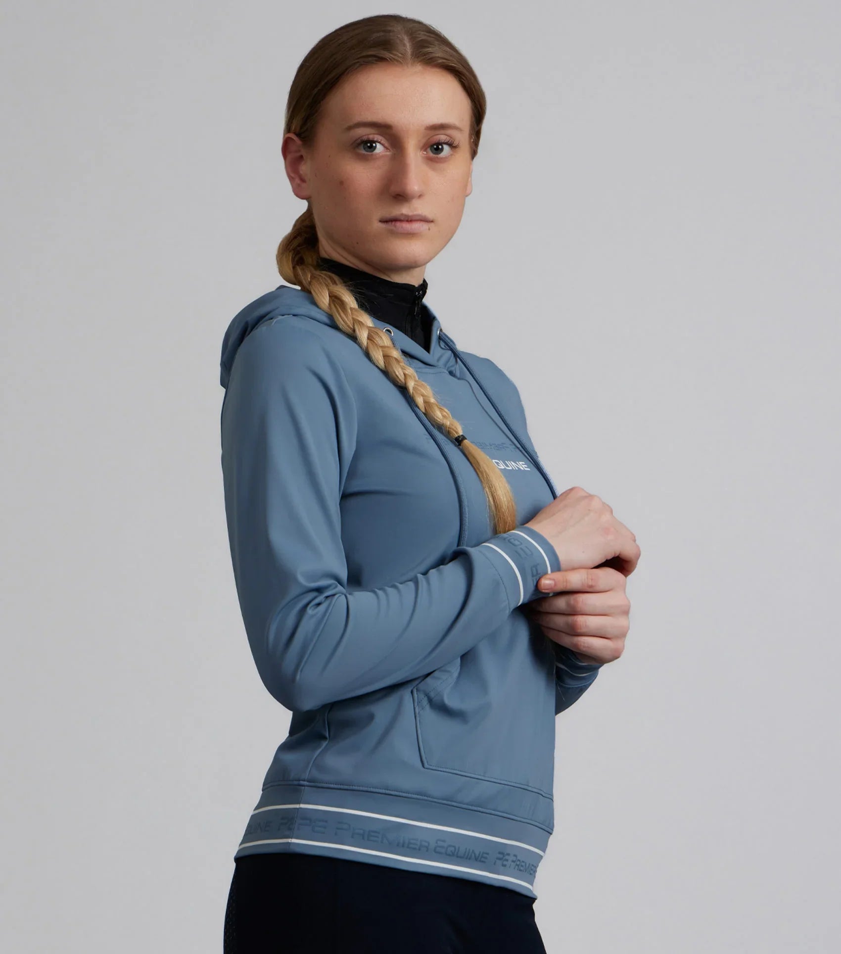 Premier Equine Cadenza Technical Riding Hoodie San Marino Blue
