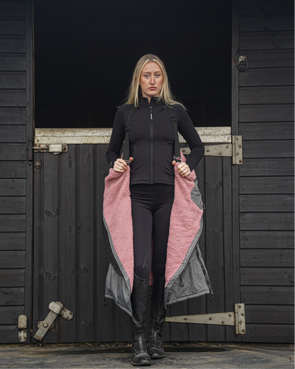 EQUIDRY Original Women's Thick Fleece Grey/Pale Pink