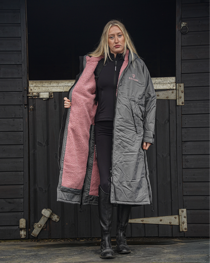 EQUIDRY Original Women's Thick Fleece Grey/Pale Pink