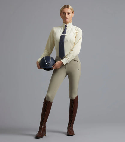 Premier Equine Delta Ladies Full Seat Gel Competition Riding Breeches Beige
