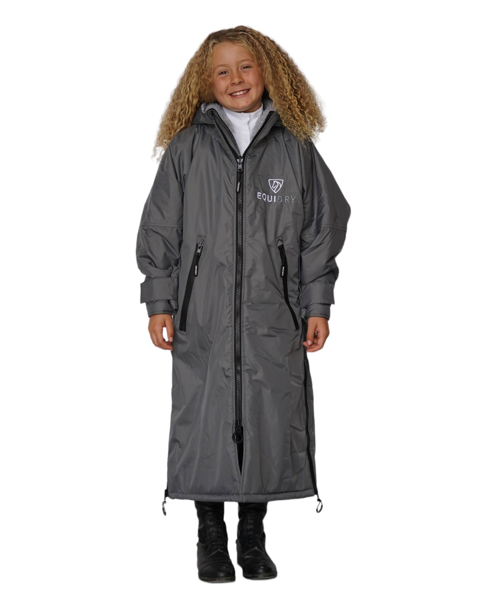 EQUIDRY Original Children's Thick Fleece Grey/Grey | 10-12yrs