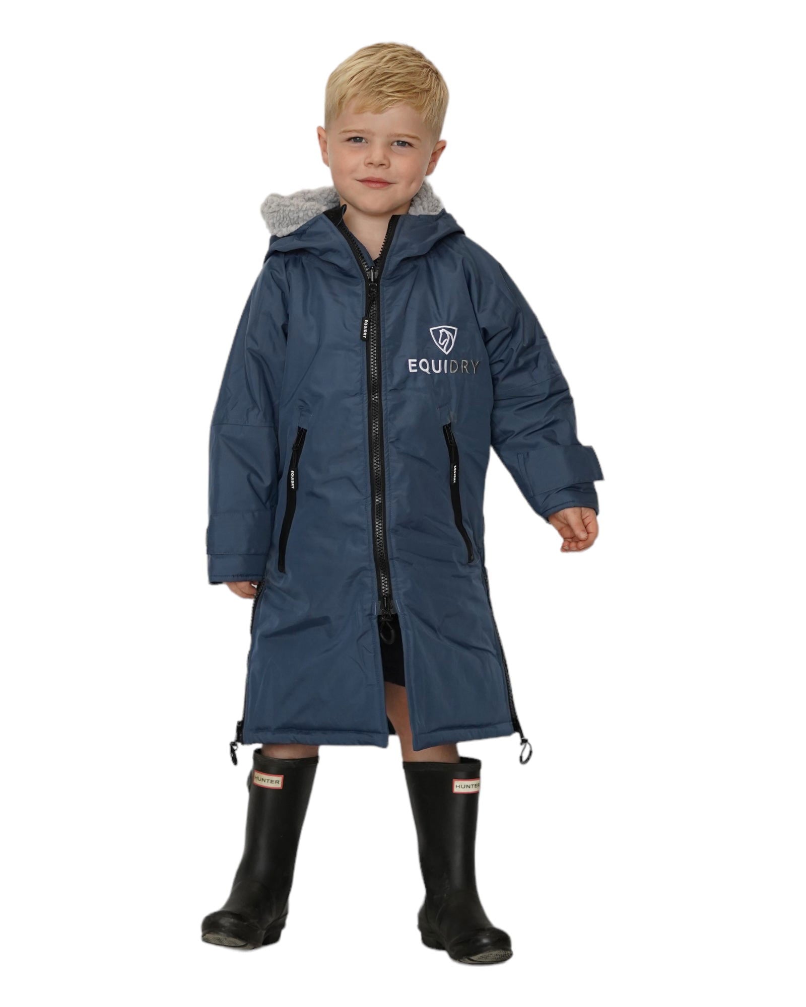 EQUIDRY Original Children's Thick Fleece Steel Blue/Grey | 10-12yrs