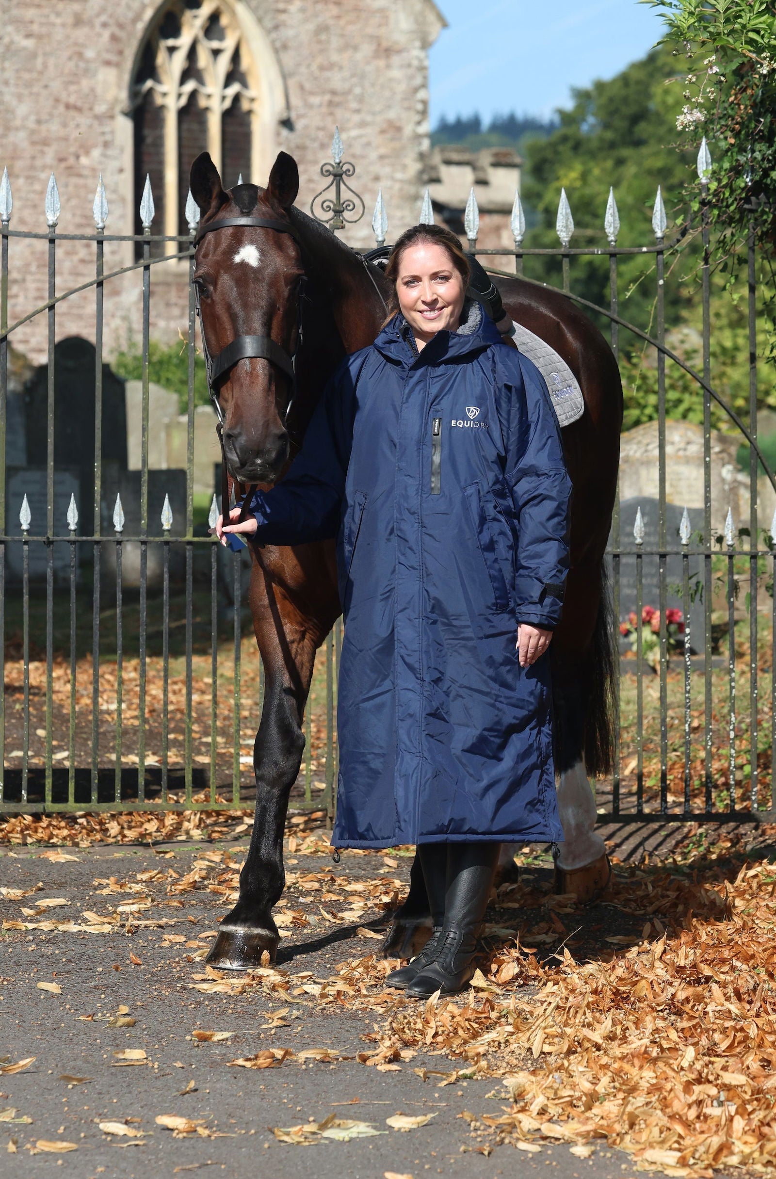 EQUIDRY Original Women's Thick Fleece Navy/Grey