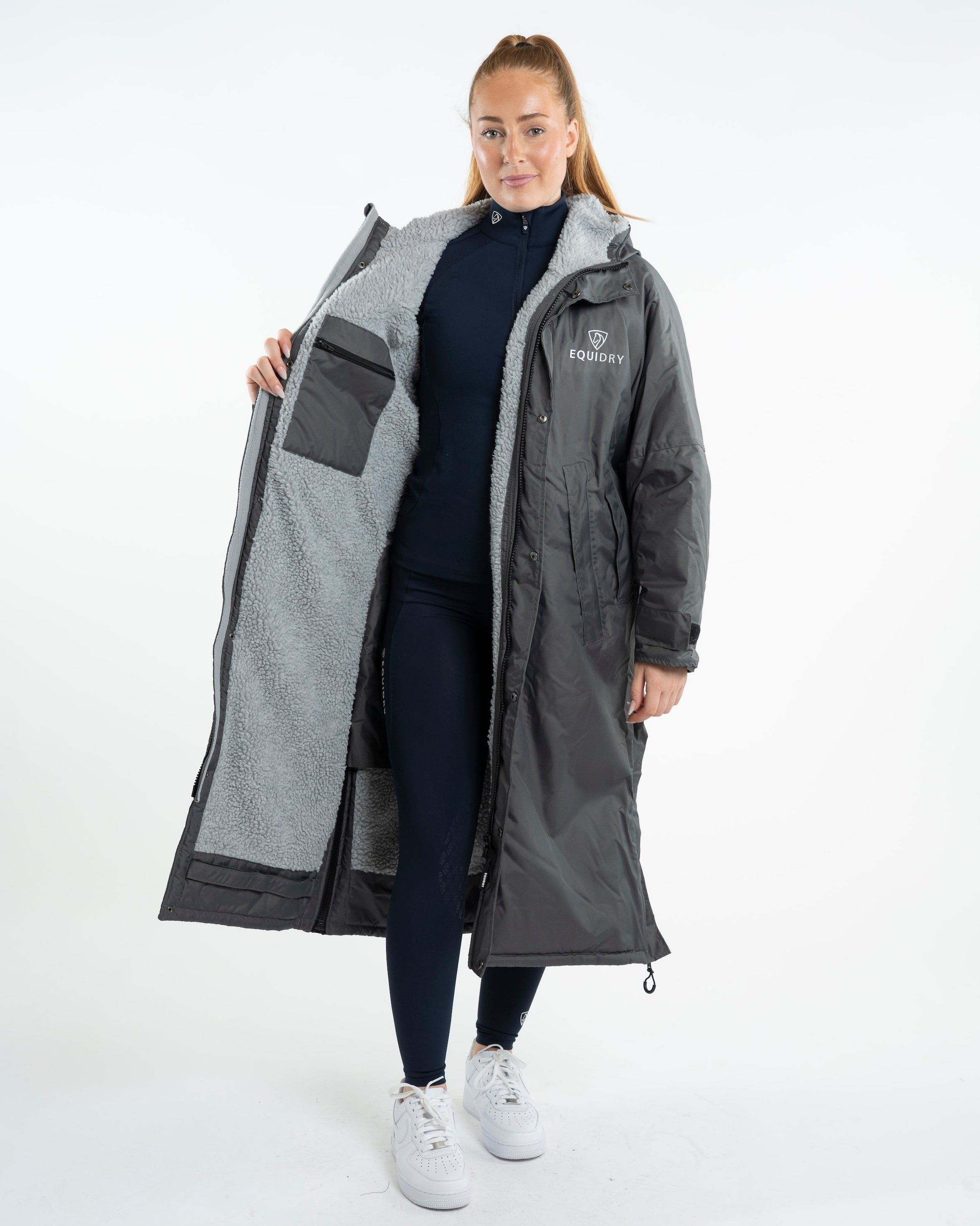 EQUIDRY Evolution Women's Thick Fleece Grey/Grey | XXS (UK4-12)