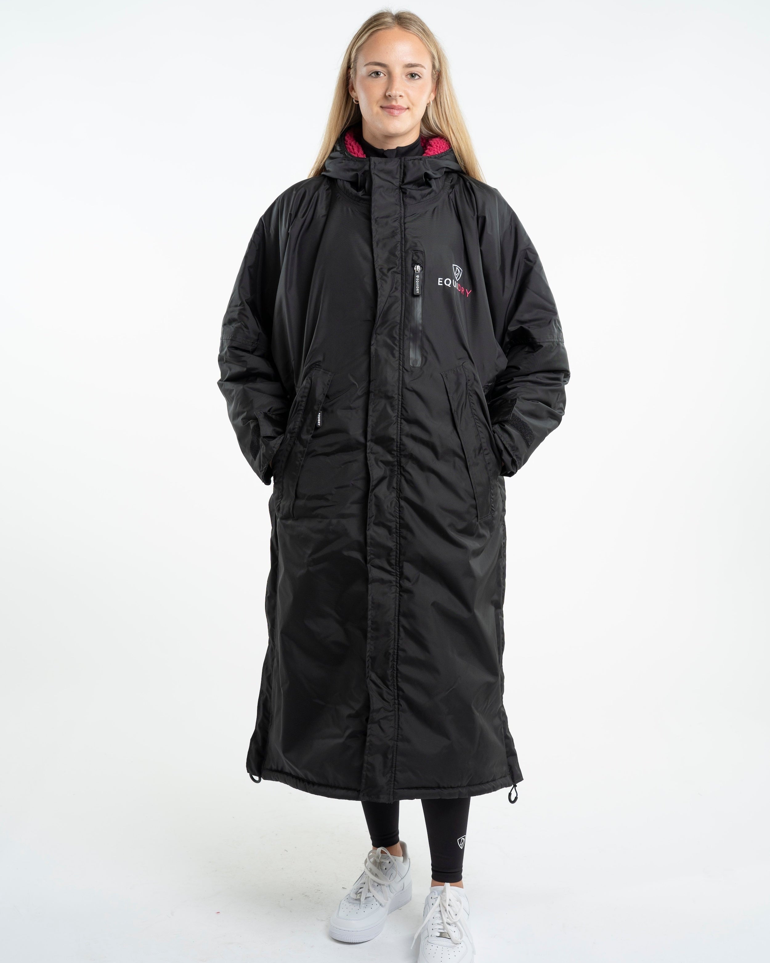 EQUIDRY Evolution Women's Thick Fleece Black/Peacock Pink - XXS