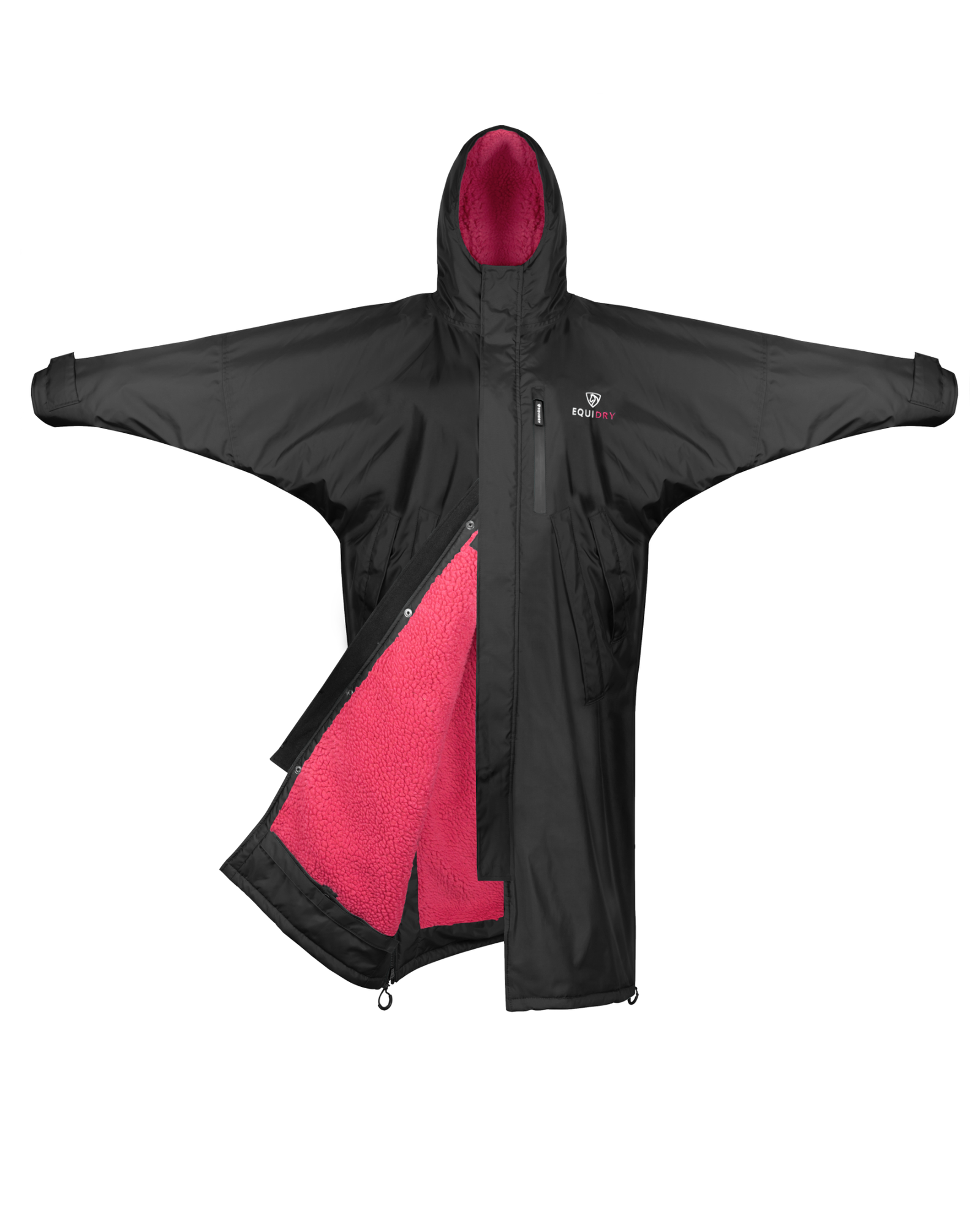 EQUIDRY Evolution Children's Thick Fleece Black/Peacock Pink | 8-10yrs