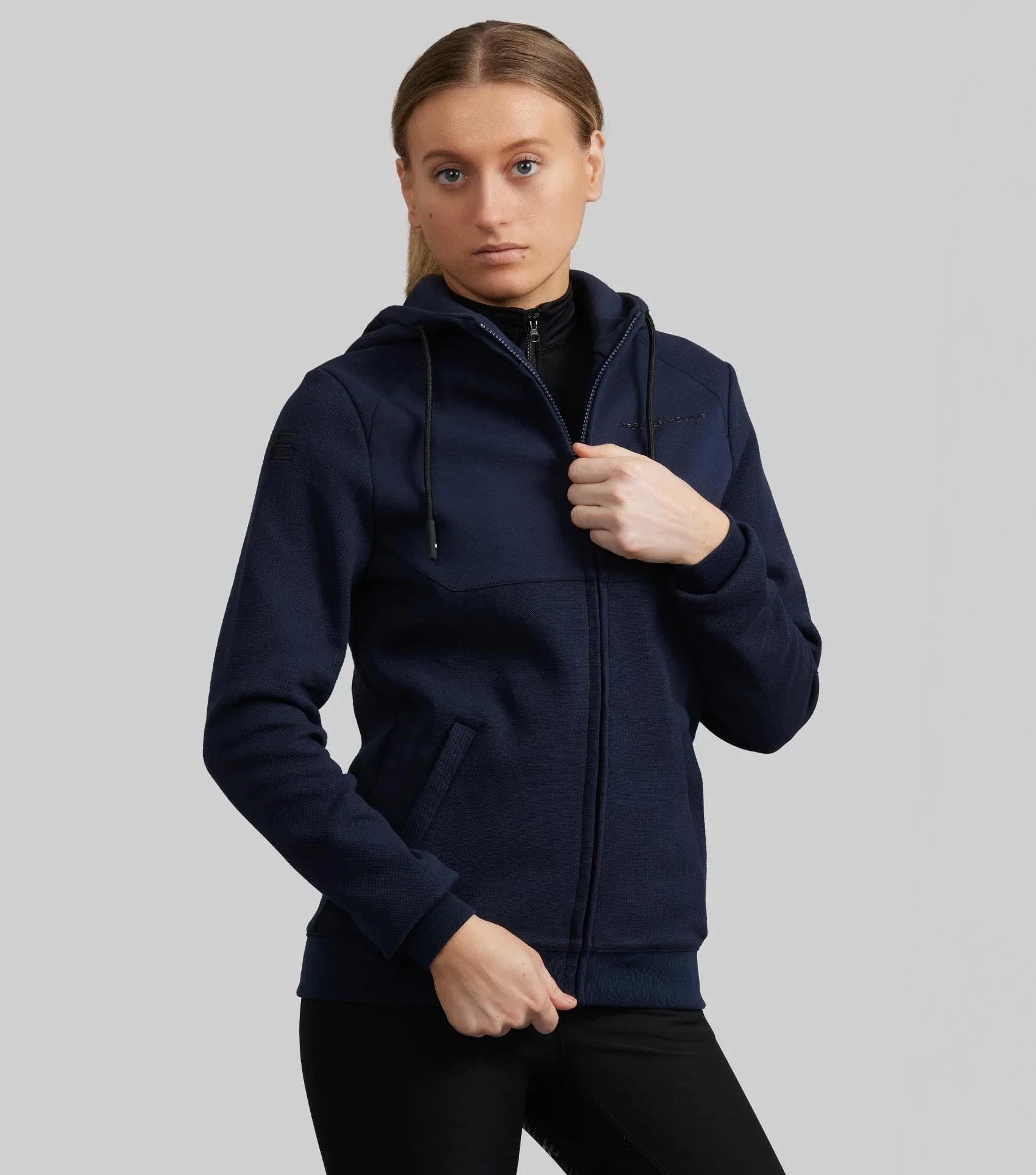 Premier Equine Legato Hooded Full-Zip Sweatshirt French Navy UK10