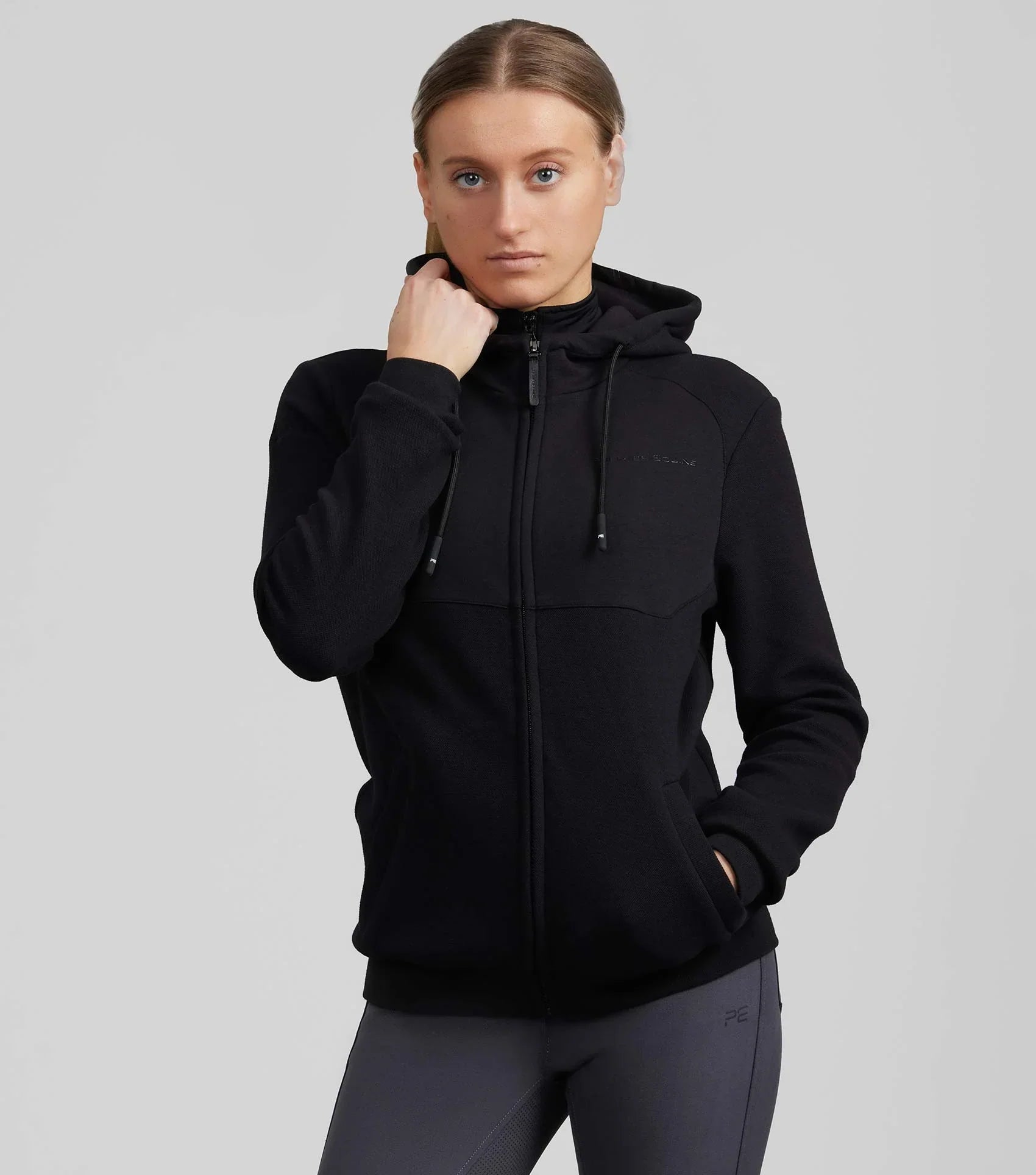 Premier Equine Legato Hooded Full-Zip Sweatshirt Phantom Black
