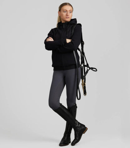 Premier Equine Legato Hooded Full-Zip Sweatshirt Phantom Black