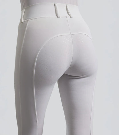 Premier Equine Luceo Womens Full Seat Competition Riding Tights White