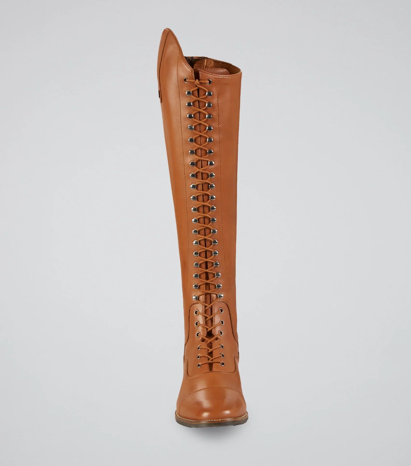 Premier Equine Maurizia Ladies Lace Front Tall Leather Riding Boot Cognac