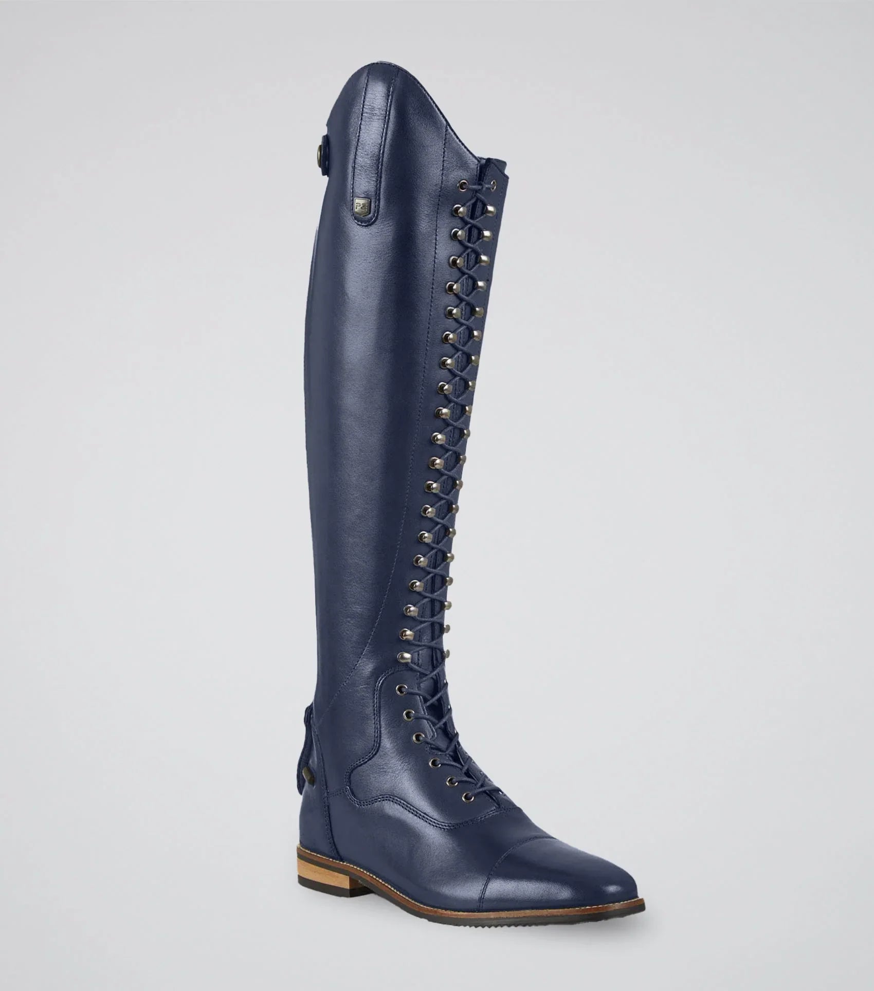 Premier Equine Maurizia Ladies Lace Front Tall Leather Riding Boot Navy - NQP