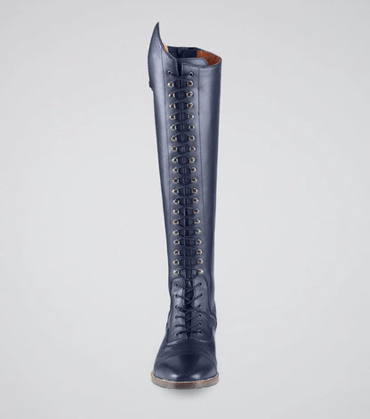 Premier Equine Maurizia Ladies Lace Front Tall Leather Riding Boot Navy - NQP