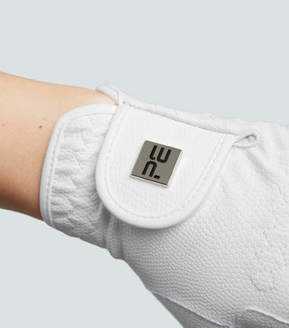 Premier Equine Metaro Ladies Competition Riding Gloves White