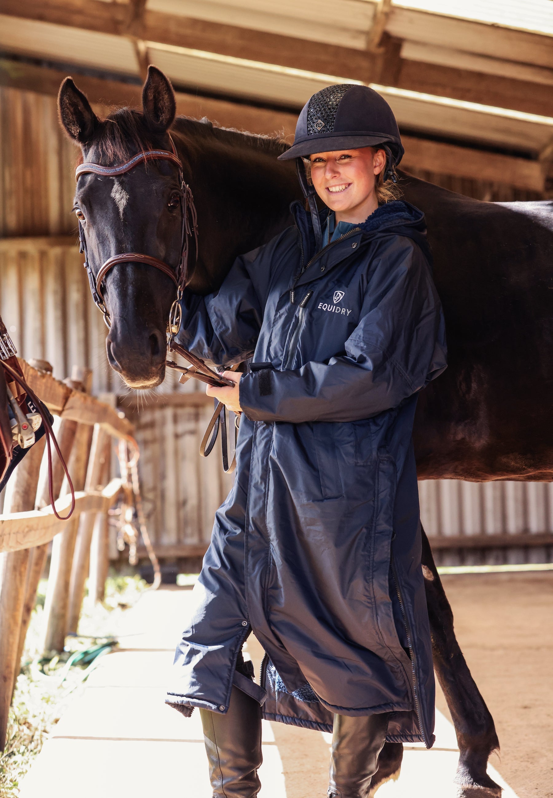 EQUIDRY Evolution Women's Thick Fleece Navy/Navy | XXS Tall (UK4-12)