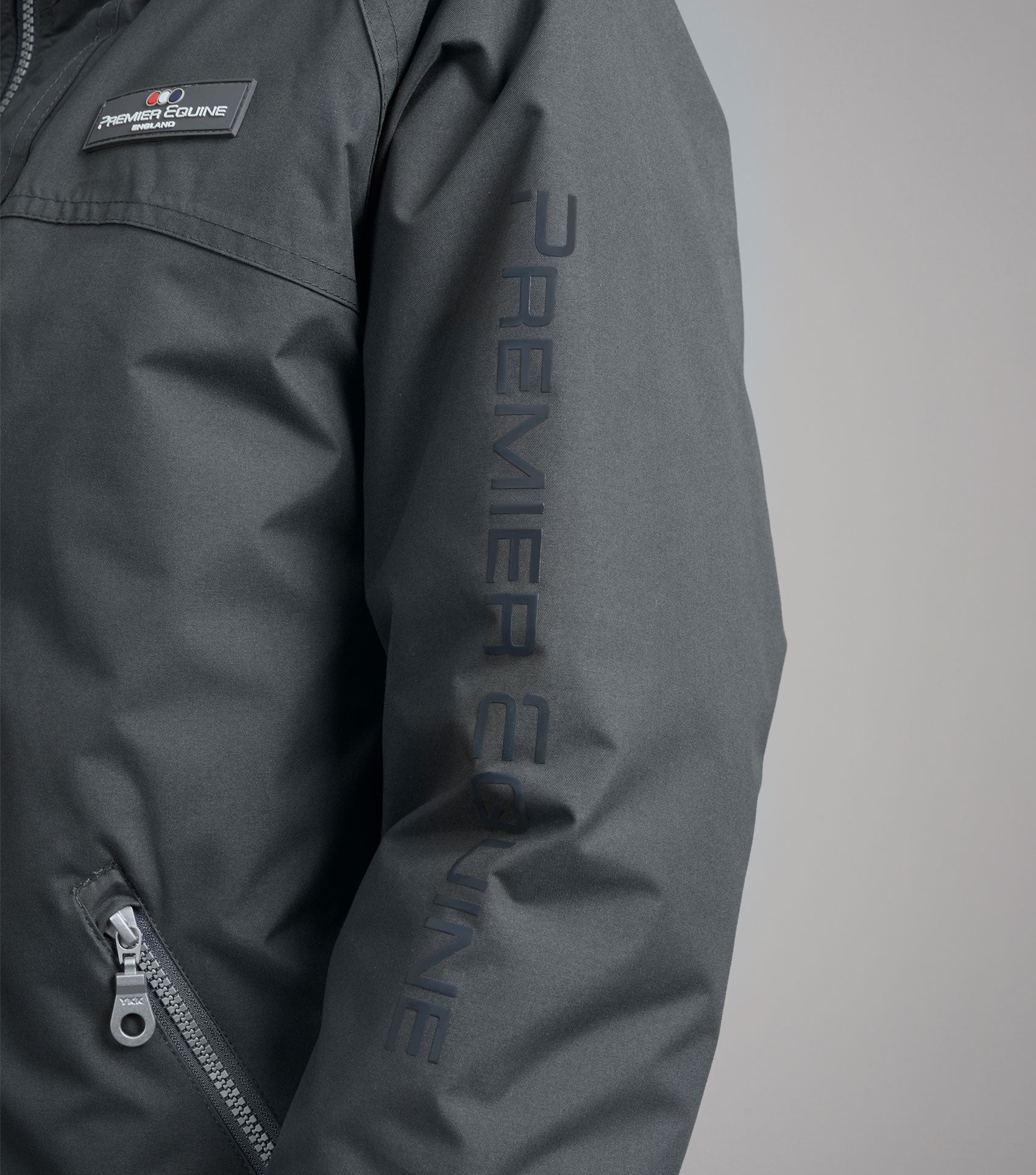 Premier Equine Pro Rider Unisex Waterproof Riding Jacket Anthracite Grey