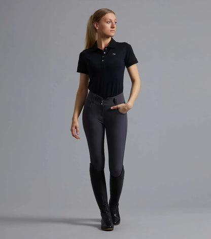 Premier Equine Sophia Ladies Full Seat High Waist Riding Breeches Anthracite UK16