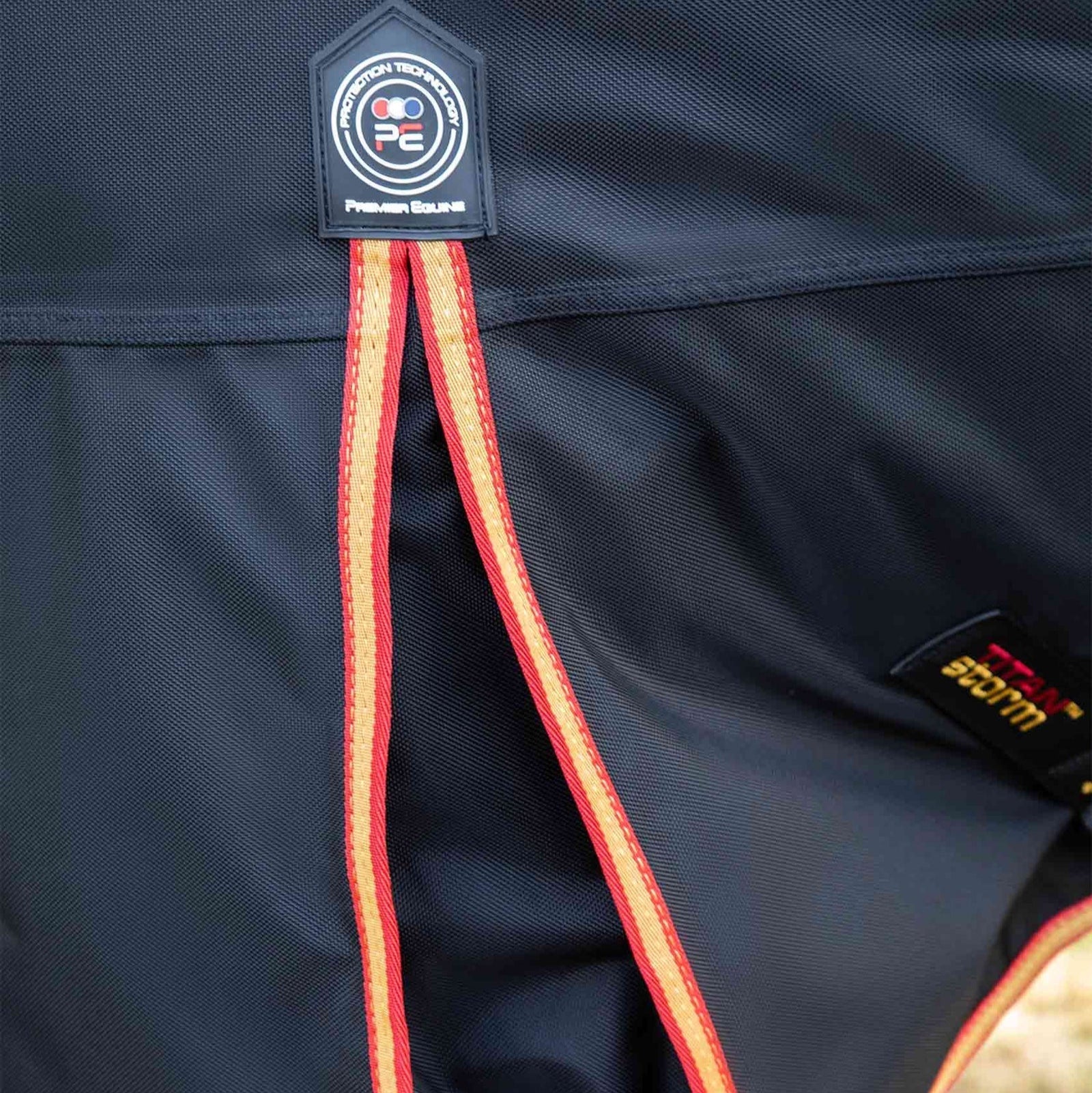 Premier Equine Titan Storm 450g Combo Turnout Rug with Snug-Fit Neck Black