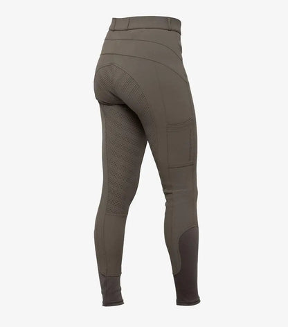 Premier Equine Torrent Ladies Full Seat Gel Riding Breeches Olive  - 32 UK16