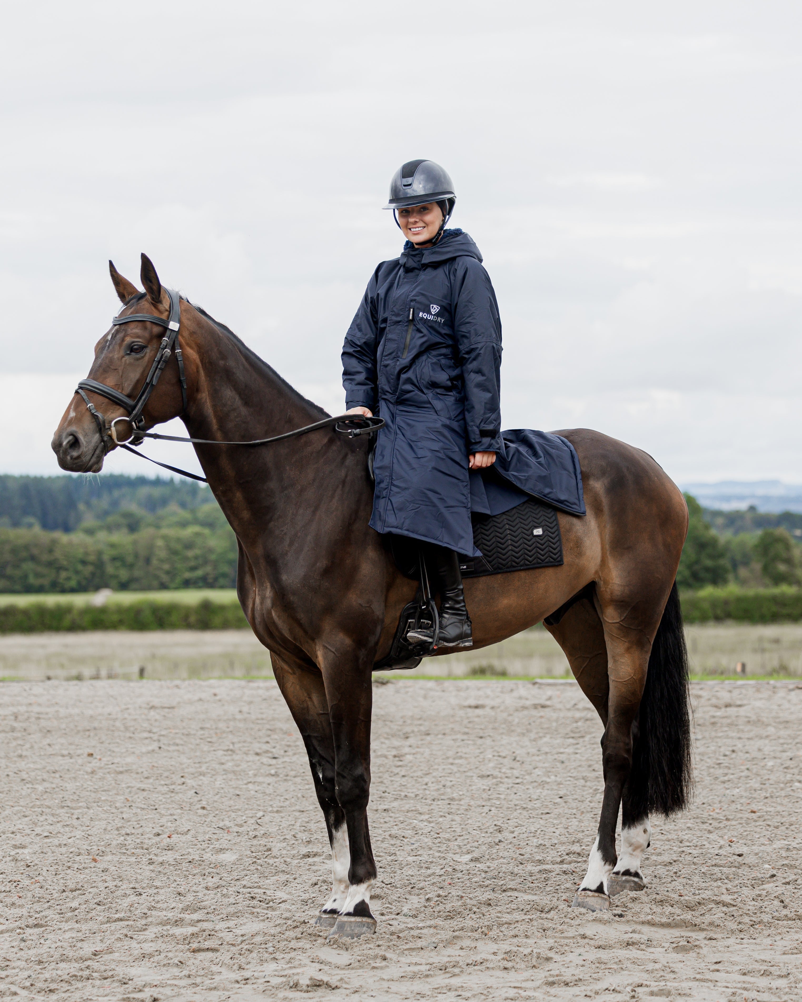EQUIDRY Evolution Women's Thick Fleece Navy/Navy | XXS Tall (UK4-12)