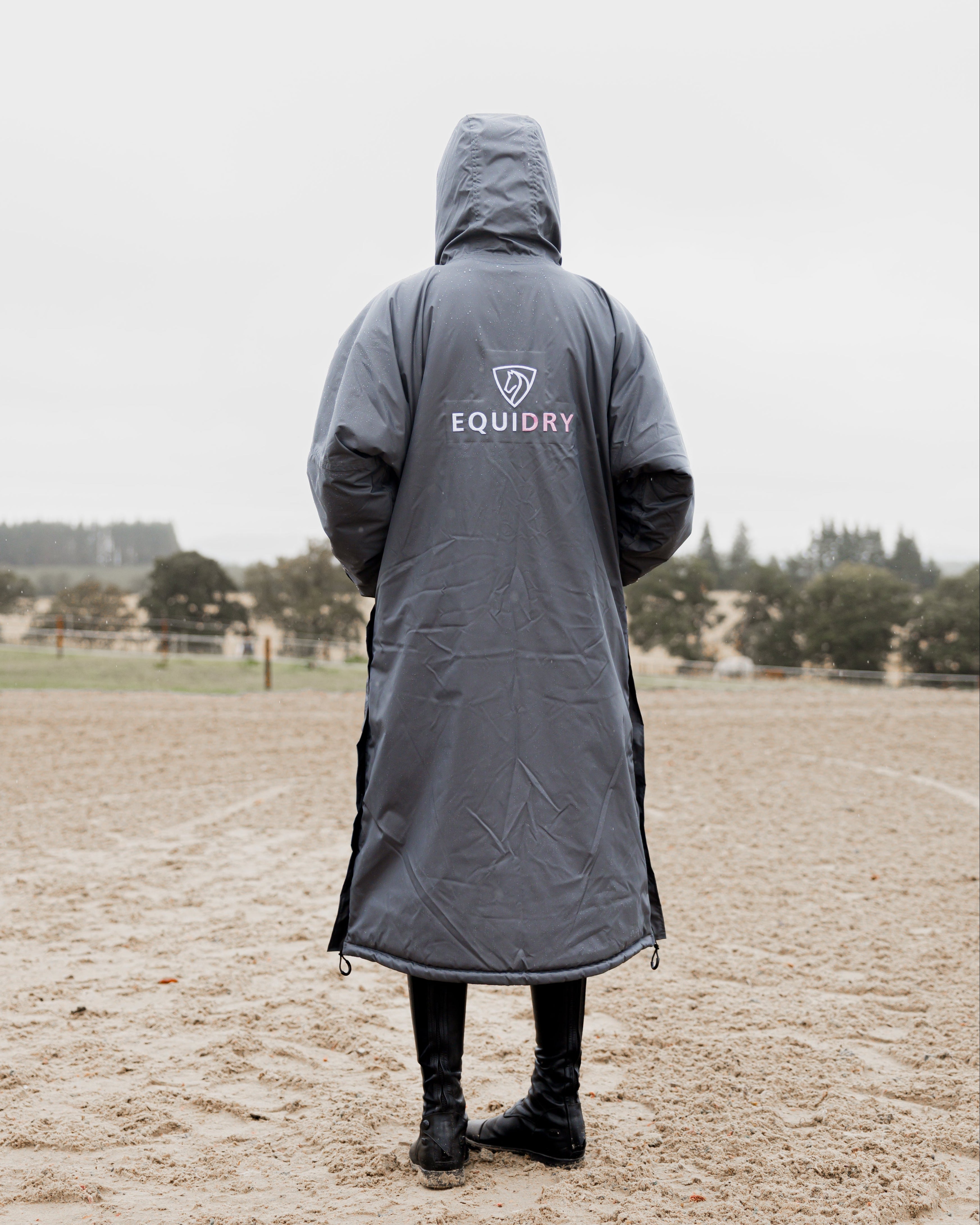 EQUIDRY Evolution Women's Thick Fleece Grey/Pale Pink - XXS Tall