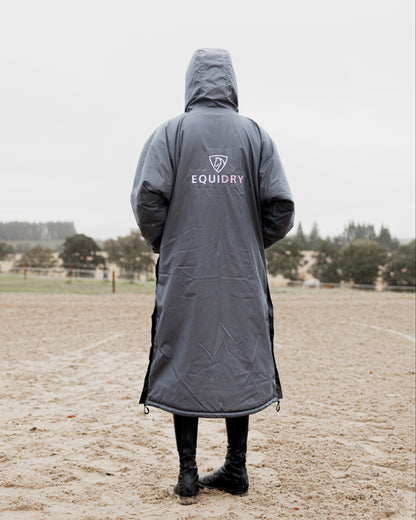 EQUIDRY Evolution Women's Thick Fleece Grey/Pale Pink - XXS Tall