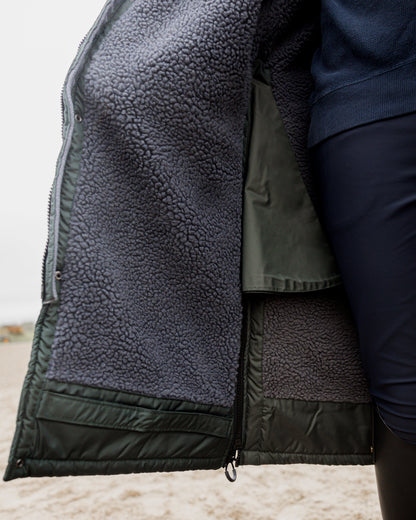 EQUIDRY Evolution Women's Thick Fleece Black Forest Green/Grey XS Tall