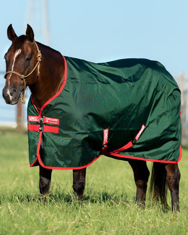 Horseware Rambo 1000D Turnout 0g Green/ Red