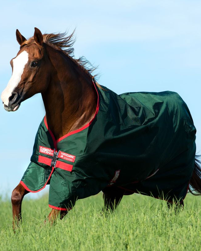 Horseware Rambo 1000D Turnout 0g Green/ Red