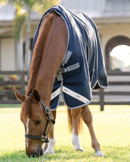 Horseware Amigo 1200D Turnout Navy/Titanium Grey and Silver 50g