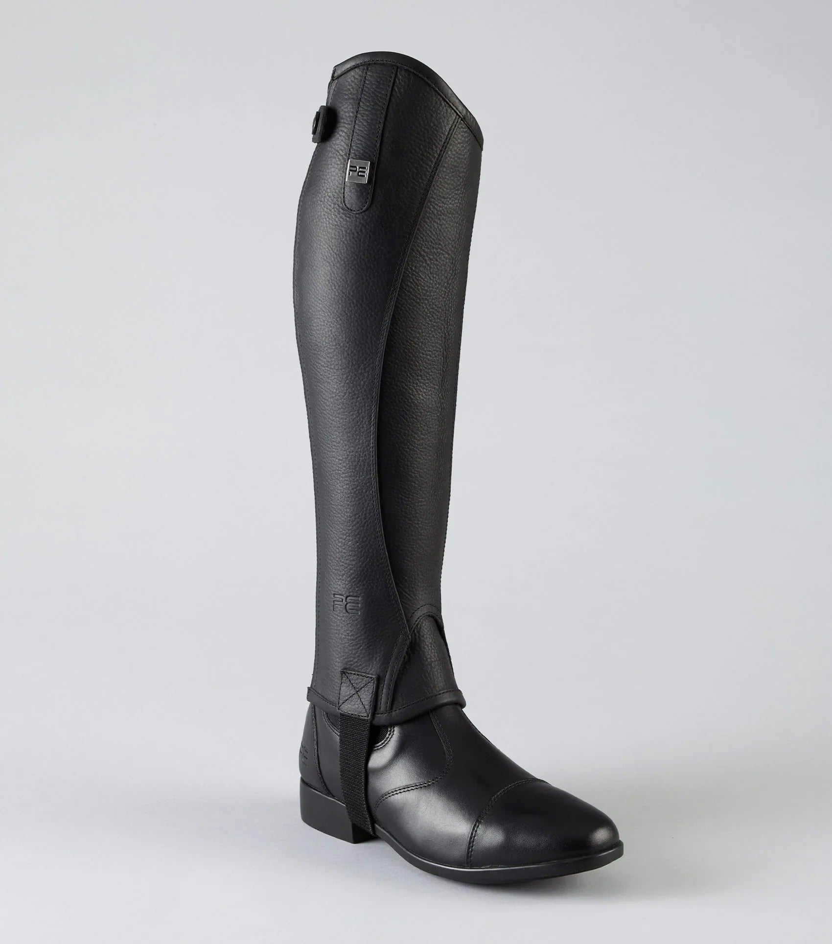 Premier Equine Actio Leather Half Chaps Black - NQP