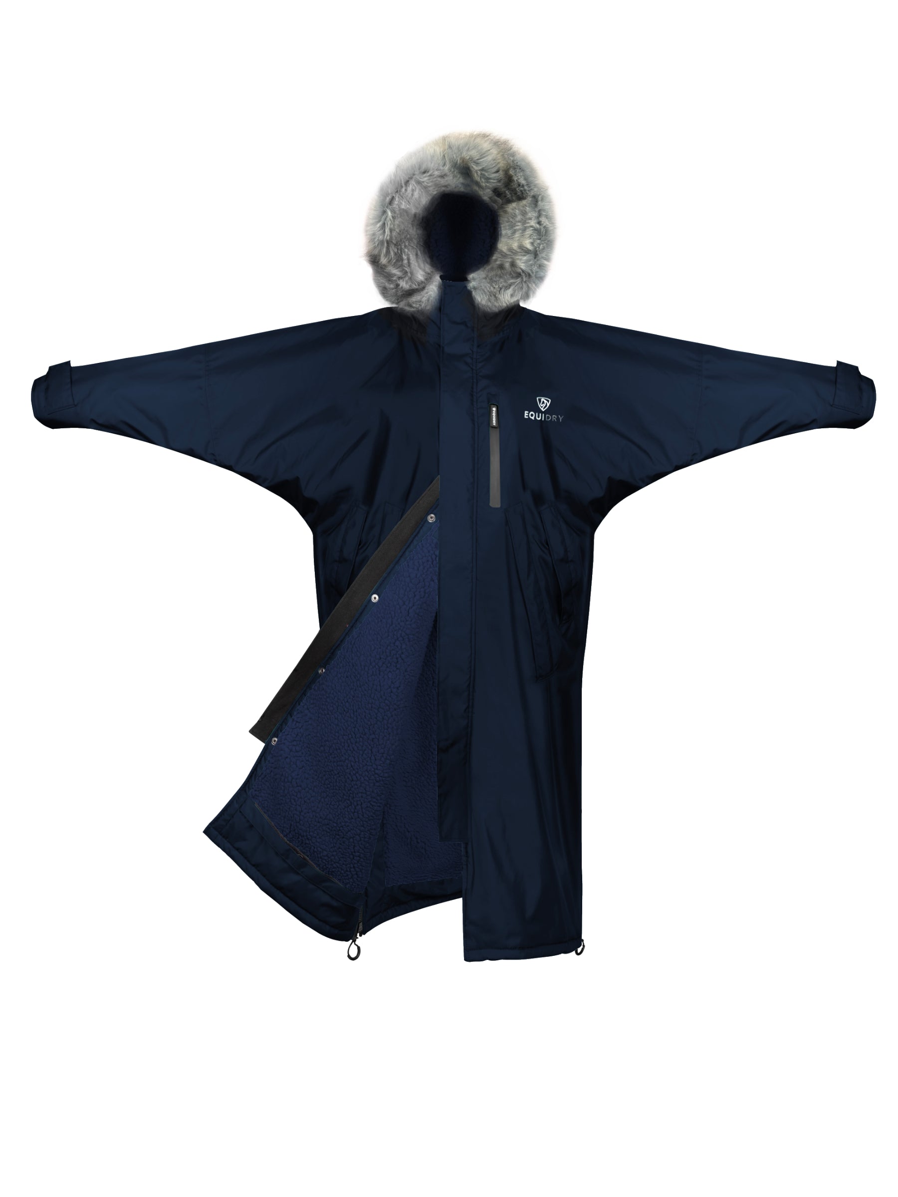 EQUIDRY Evolution Women's Thick Fleece Navy/Navy | XXS Tall (UK4-12)