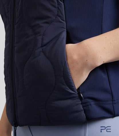 Premier Equine Campani Womens Quilted Riding Gilet Navy UK10
