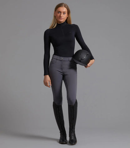 Premier Equine Cassa Ladies Full Seat Gel Riding Breeches Anthracite 22"