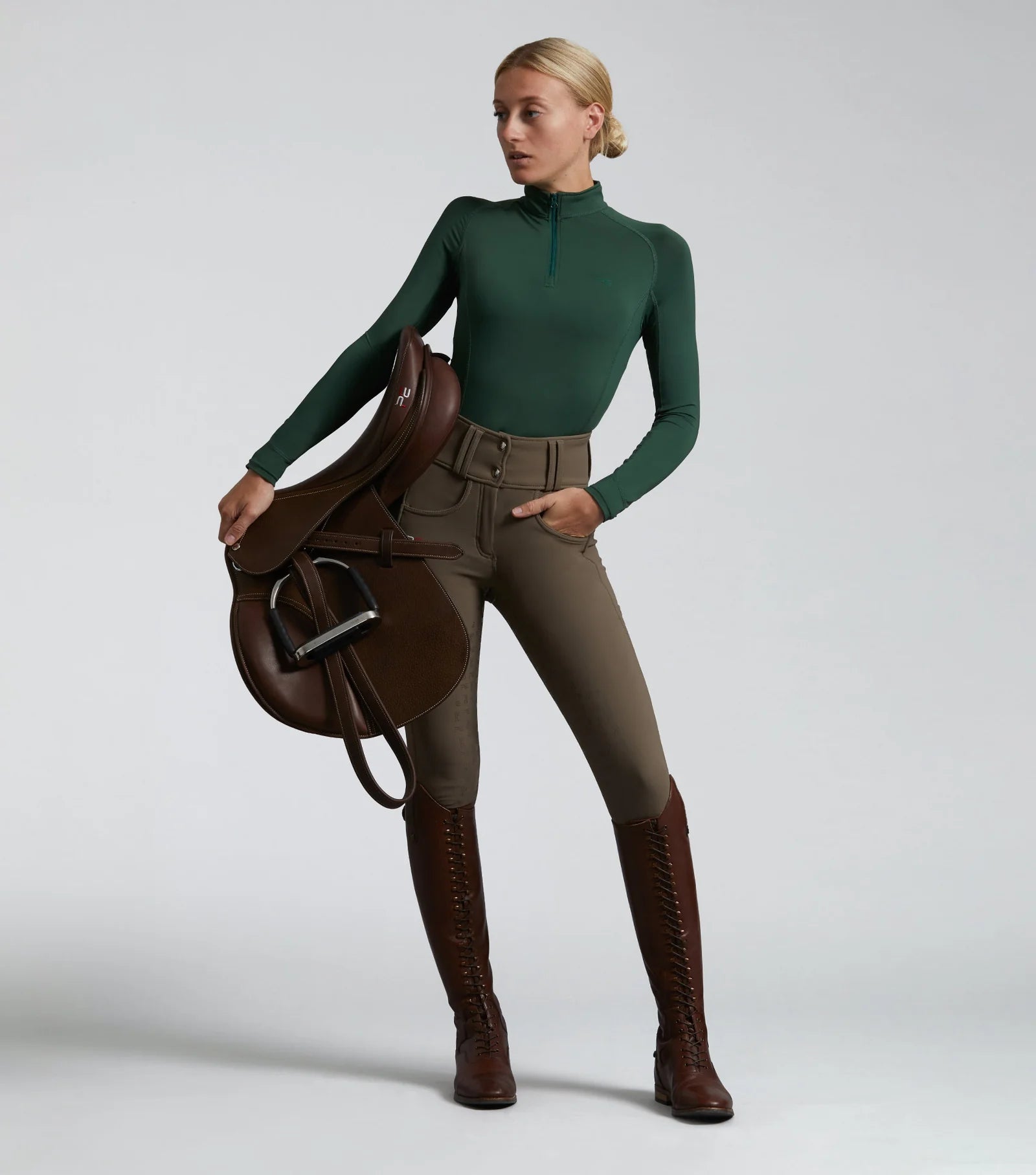 Premier Equine Coco II Ladies Gel Full Seat Riding Breeches Walnut