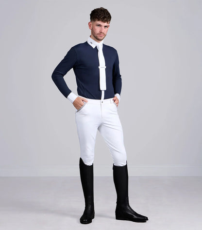Premier Equine Giulio Men's Long Sleeve Show Shirt Navy - Medium