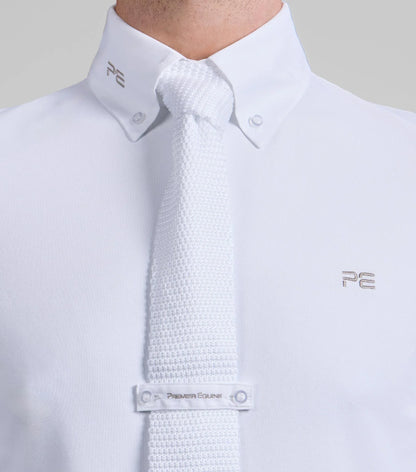 Premier Equine Giulio Men's Long Sleeve Show Shirt White - Medium