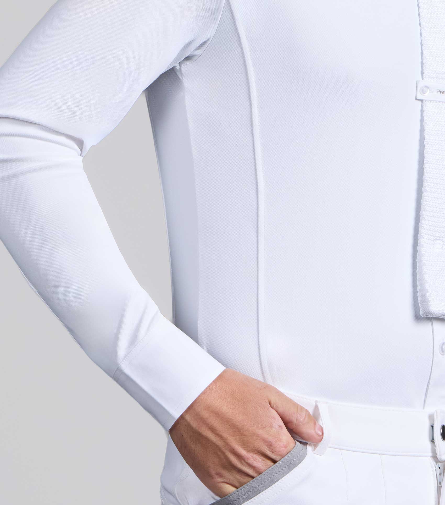 Premier Equine Giulio Men's Long Sleeve Show Shirt White - Medium