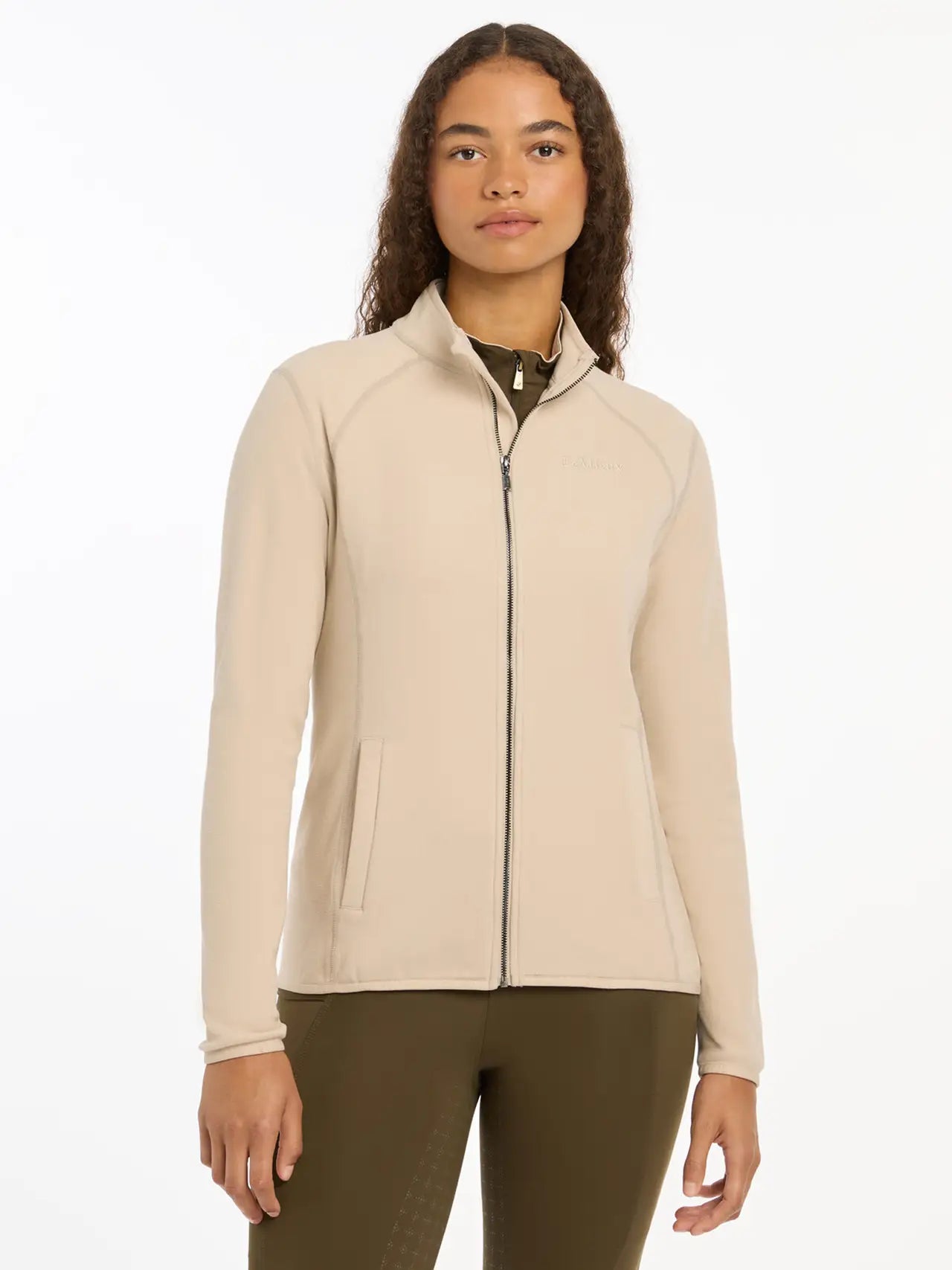 LeMieux Faye Fleece Zip Through Stone UK16