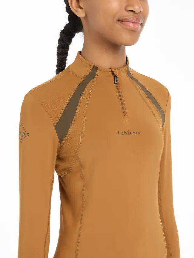 LeMieux Young Rider Mia Mesh Base Layer Ginger