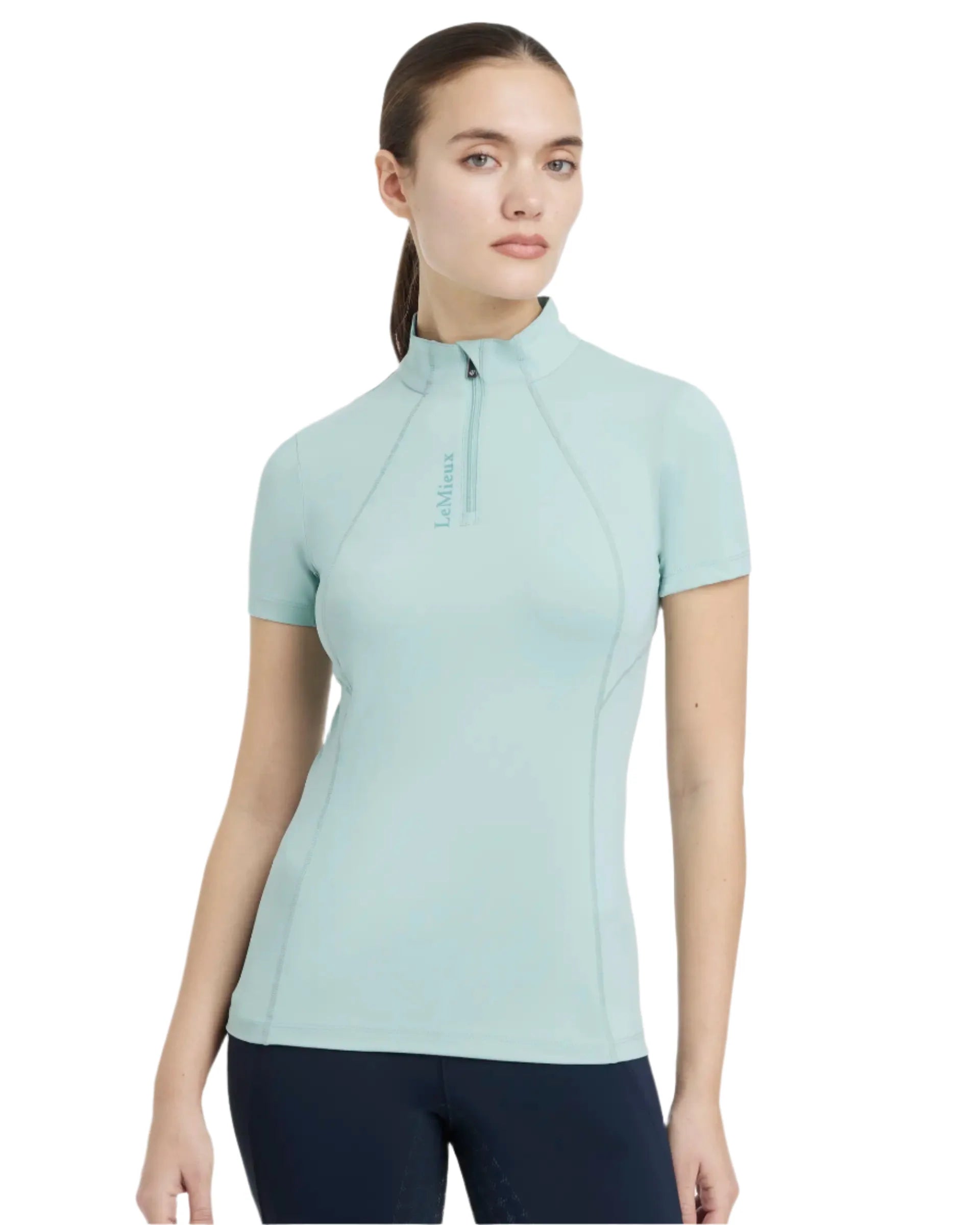 LeMieux Classique Short Sleeve Base Layer Aqua UK8