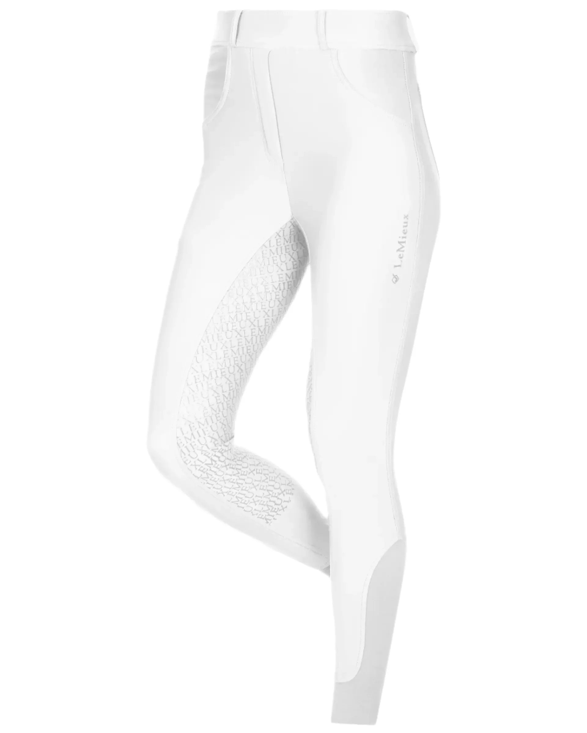 LeMieux Demi Pull On Breggings Full Seat White UK16