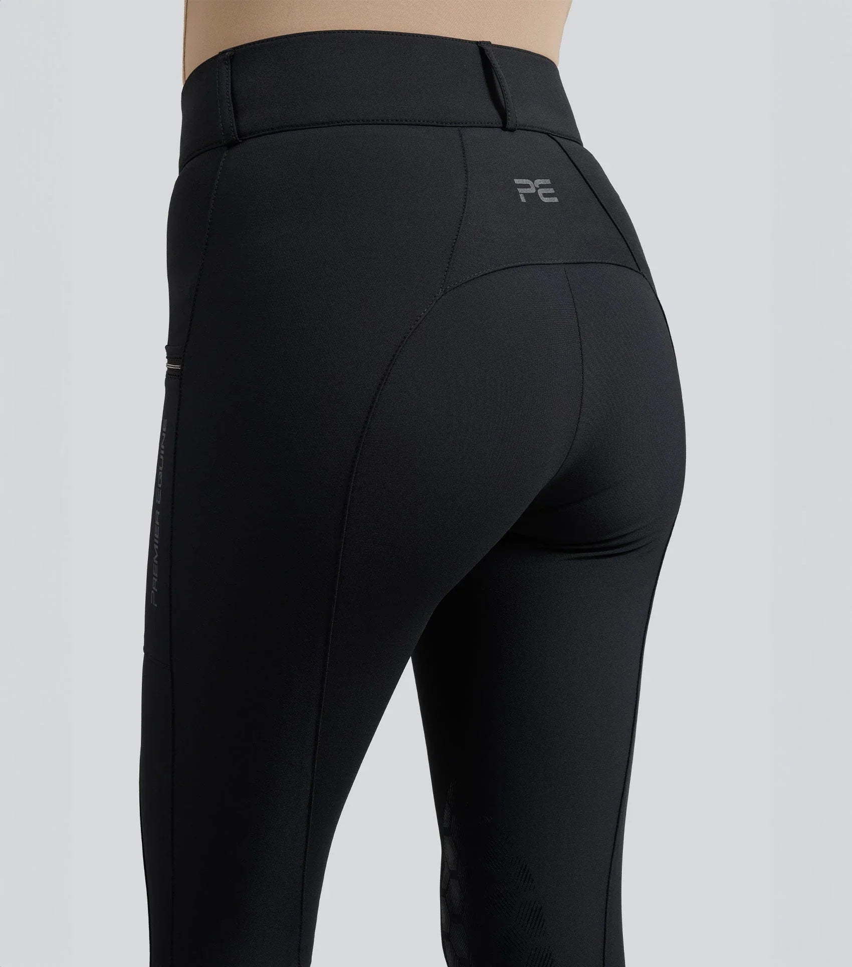Premier Equine Ofena Womens Gel Knee Riding Breeches Black