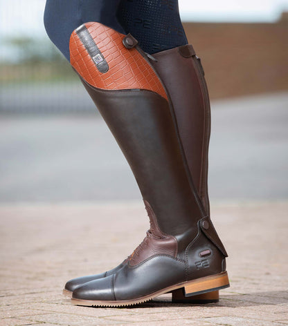 Premier Equine Passaggio Ladies Leather Field Tall Riding Boot Brown UK8 Wide