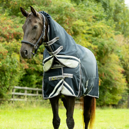 DefenceX Shield 50g Turnout Rug with Detachable Neck Navy 6'0"