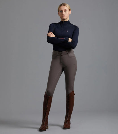 Premier Equine Virtue Ladies Full Seat Gel Riding Breeches Walnut